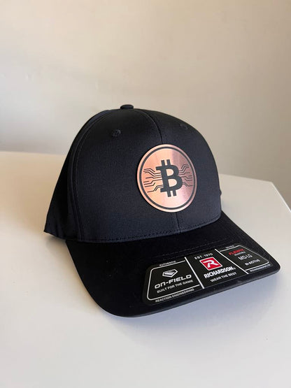 Bitcoin Metallic Copper Patch Hat Athletic Waterproof R-flex Richardson 632