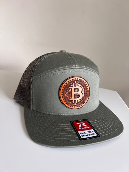 Bitcoin Genuine Leather Patch Hat