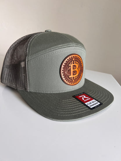 Bitcoin Genuine Leather Patch Hat